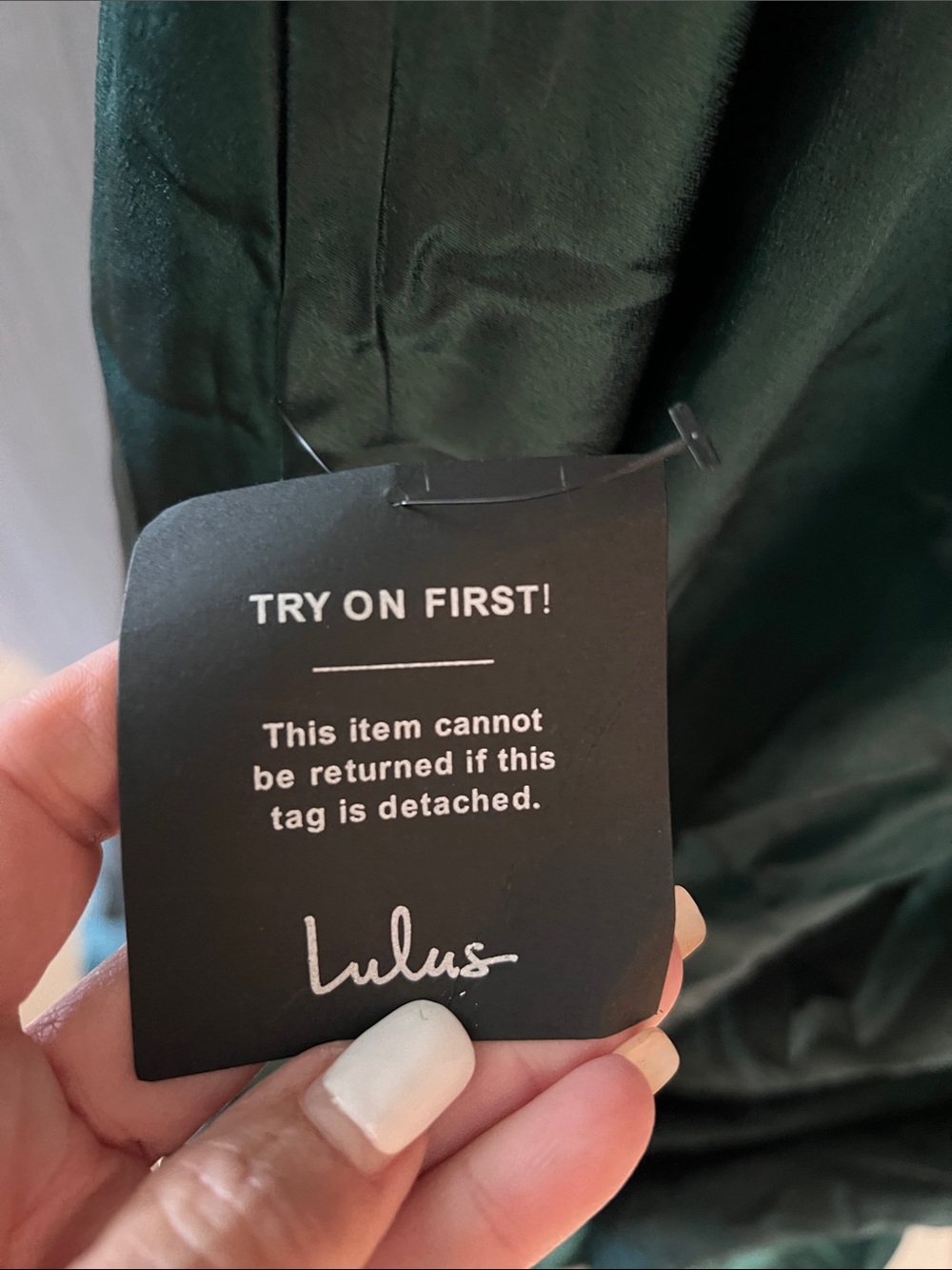 NWT LULU'S greatest hits forest green satin off shoulder ball gown L - Picture 11 of 14